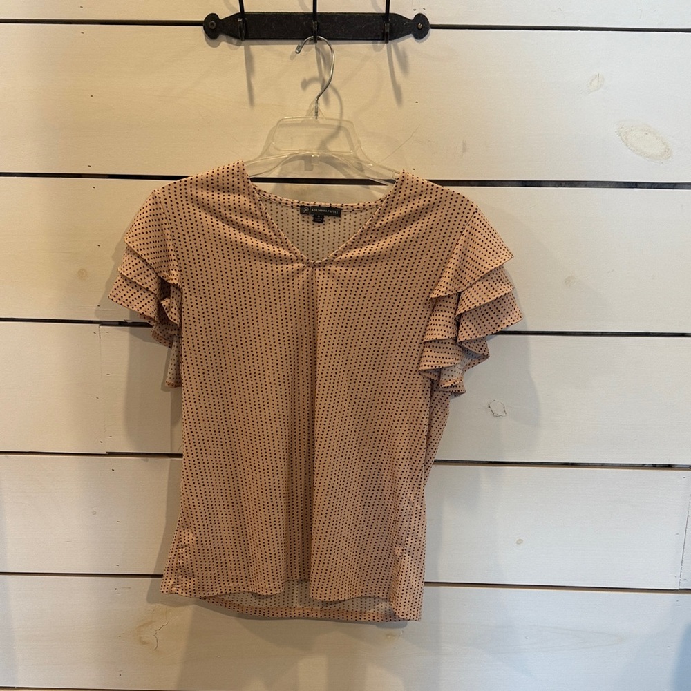 Ruffled Sleeve Pink Top